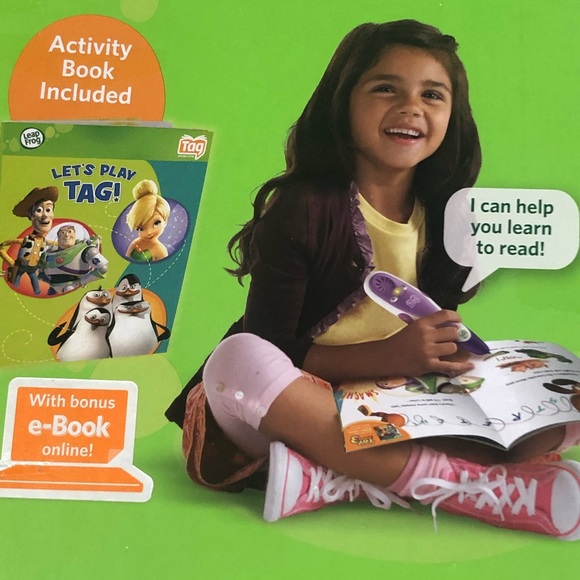LeapFrog Tag Reading System Purple Stylus Pen with Activity Book New in Box NIB - Picture 6 of 9